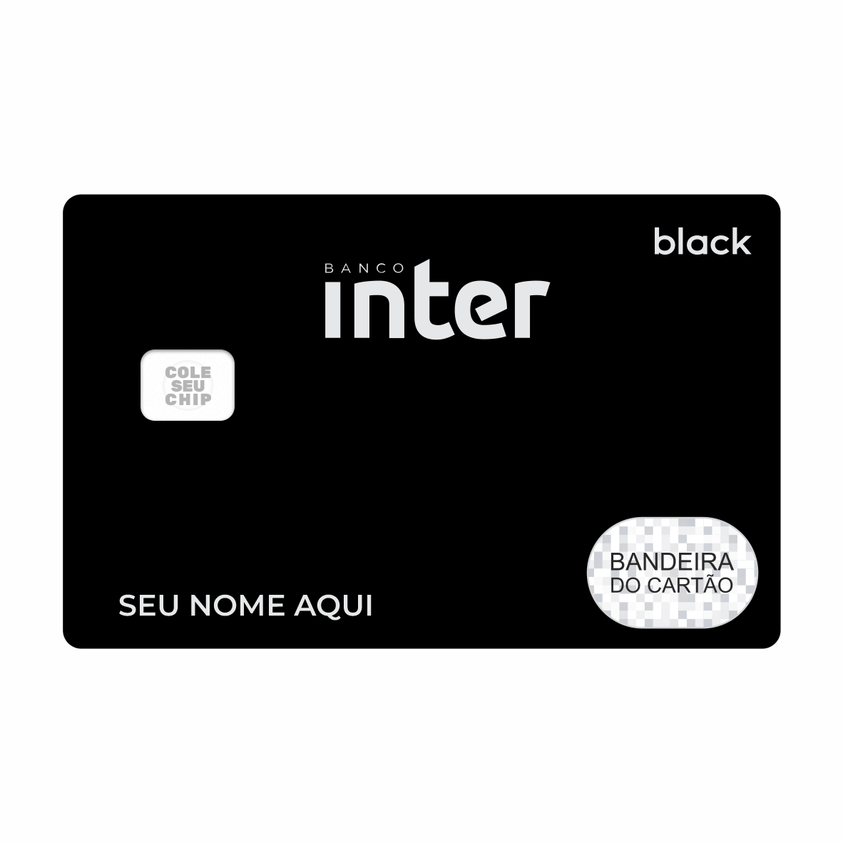 METACARD - Cartão De Plástico Com Impressão Digital UV - Inter Black