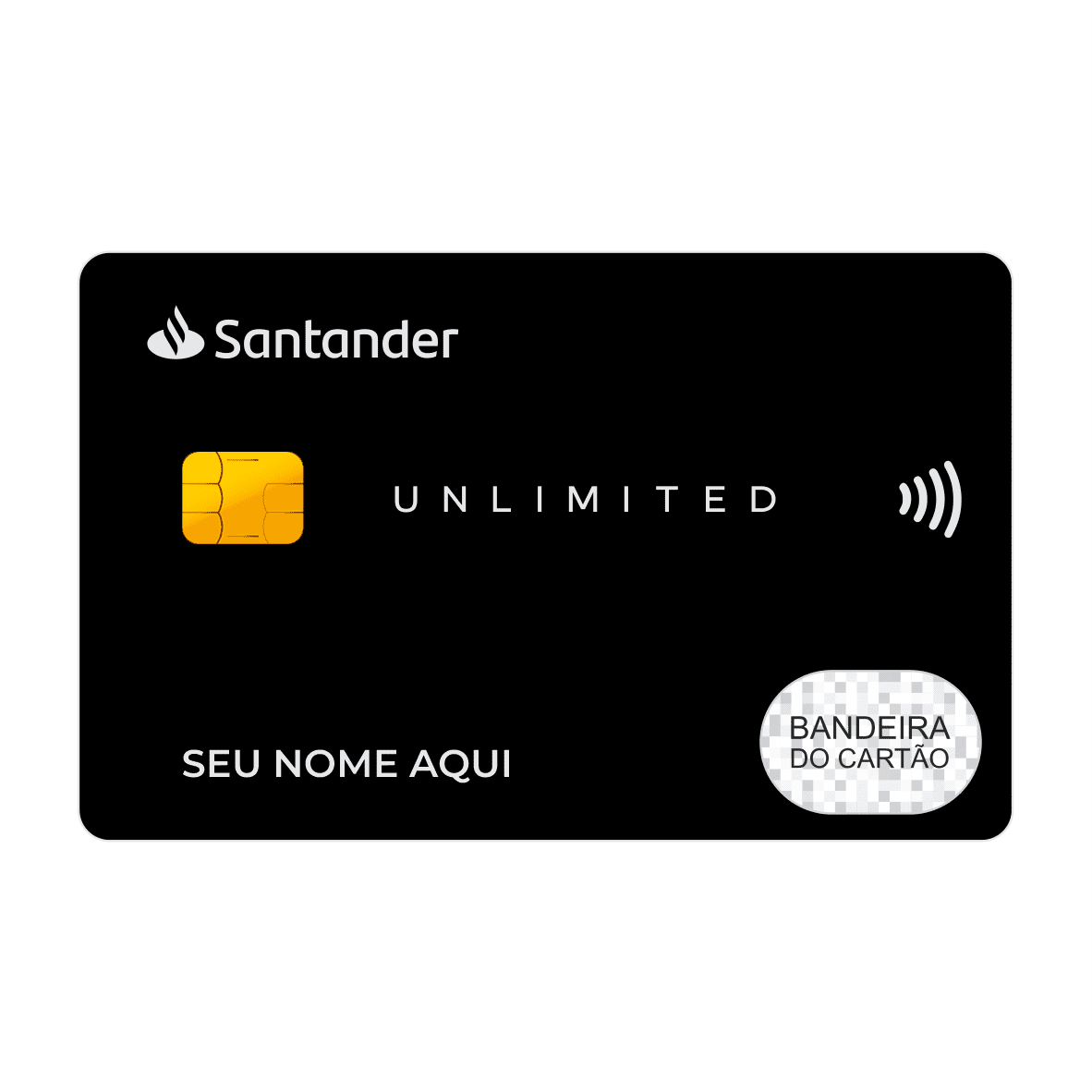 CAPACARD - Película Adesiva Para Cartão Frente e Verso - Santander Unlimited