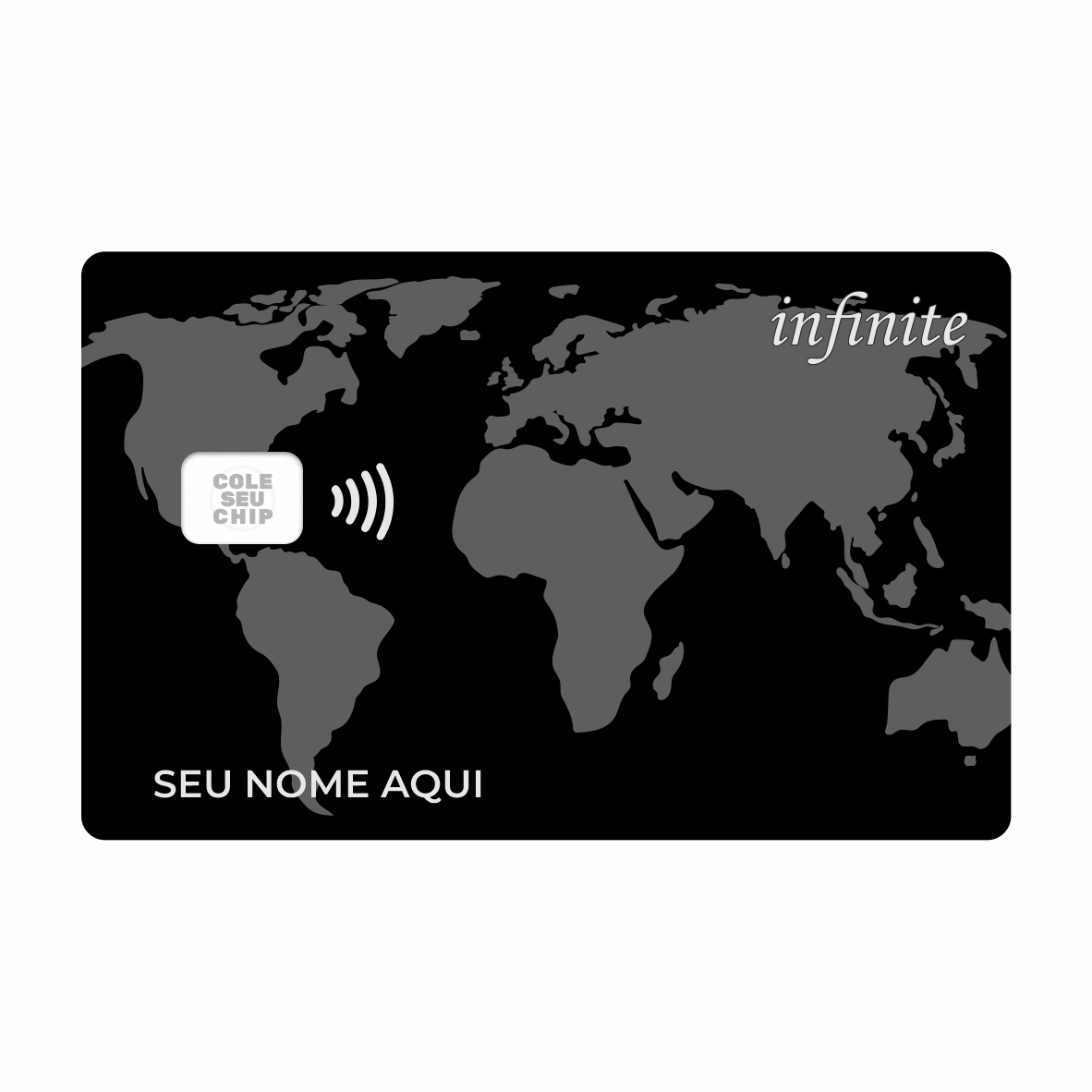 METACARD - Cartão De Plástico Com Impressão Digital UV - Infinite Map