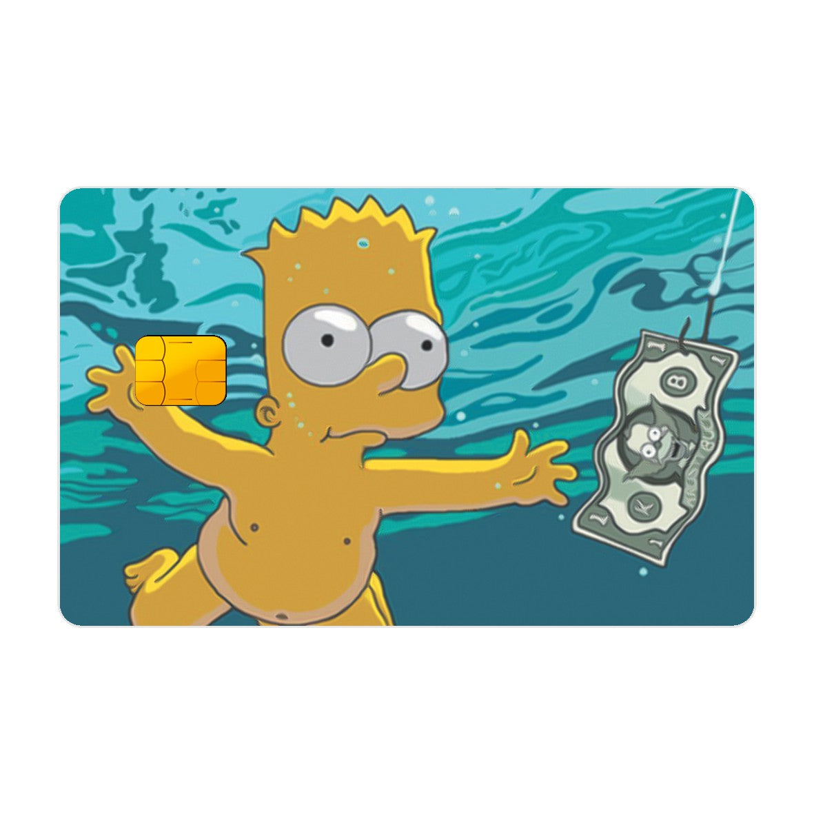 CAPACARD - Película Adesiva Para Cartão - Bart Cover Nirvana