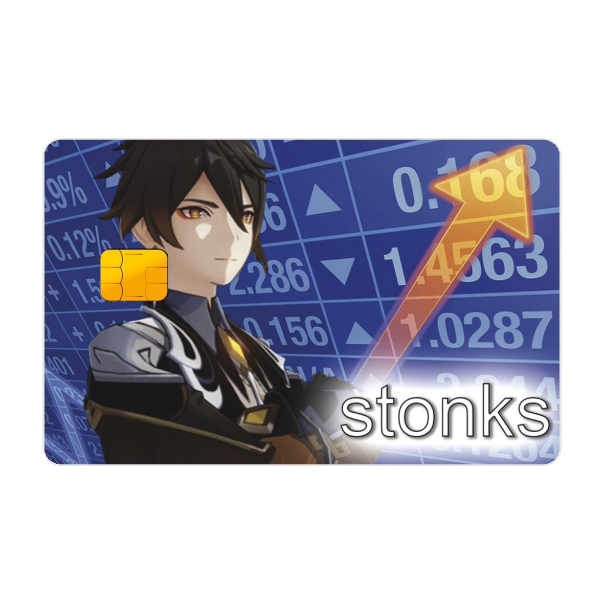 CAPACARD - Película Adesiva Para Cartão - Zhongli Stonks