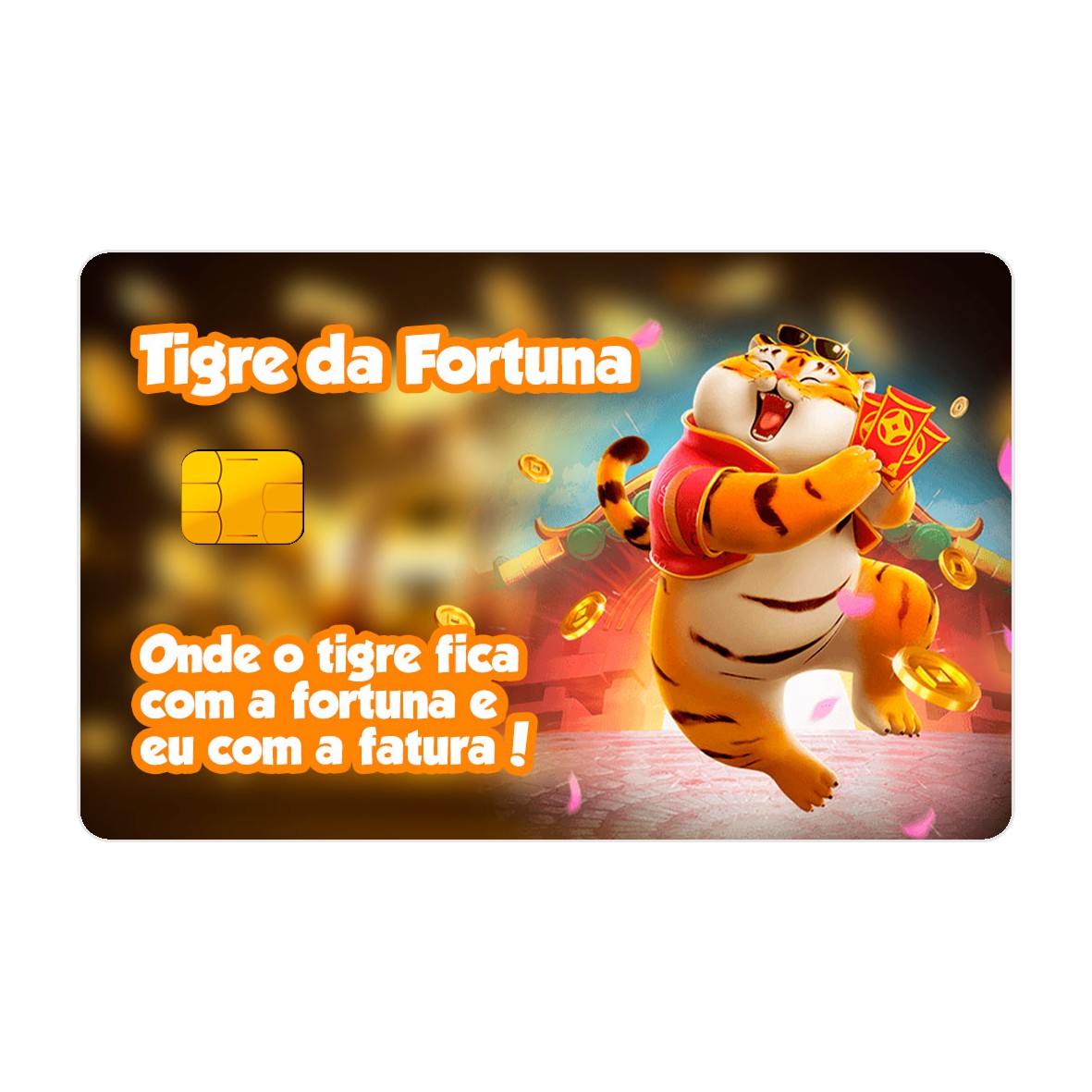 CAPACARD - Película Adesiva Para Cartão - Tigre Da Fortuna