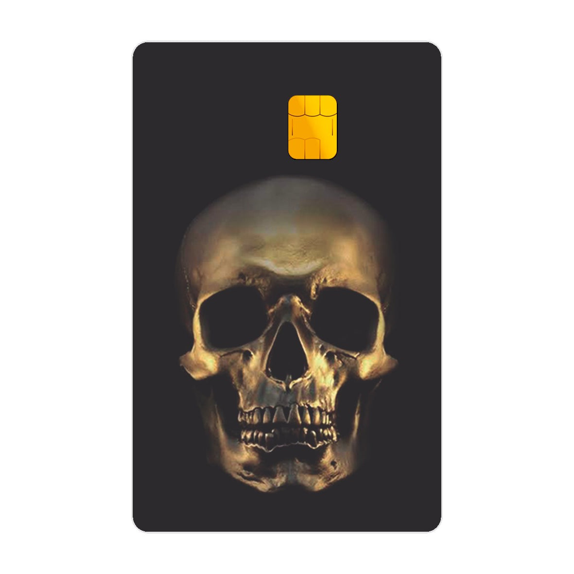 CAPACARD - Película Adesiva Para Cartão -  Caveira Dourada