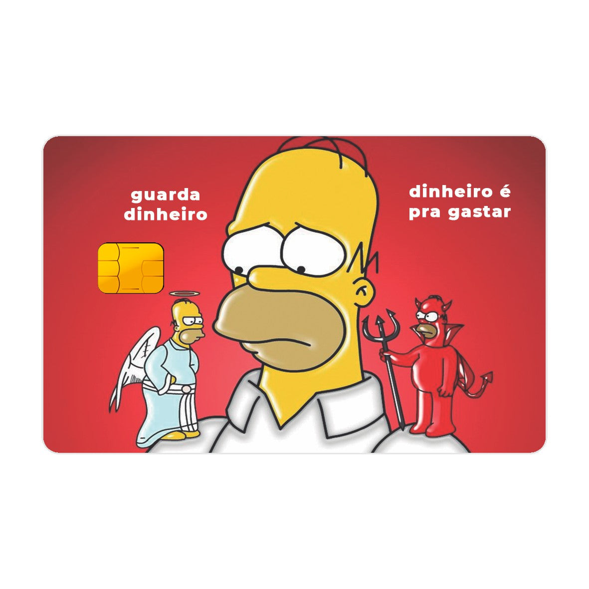 CAPACARD - Película Adesiva Para Cartão - Homer Indeciso