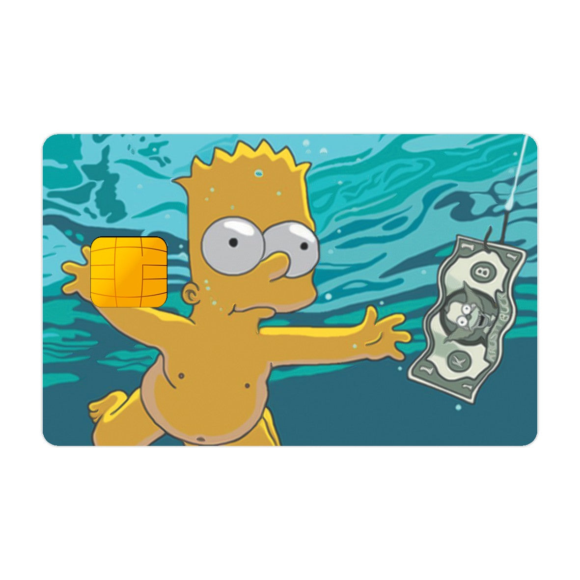 CAPACARD - Película Adesiva Para Cartão - Bart Cover Nirvana
