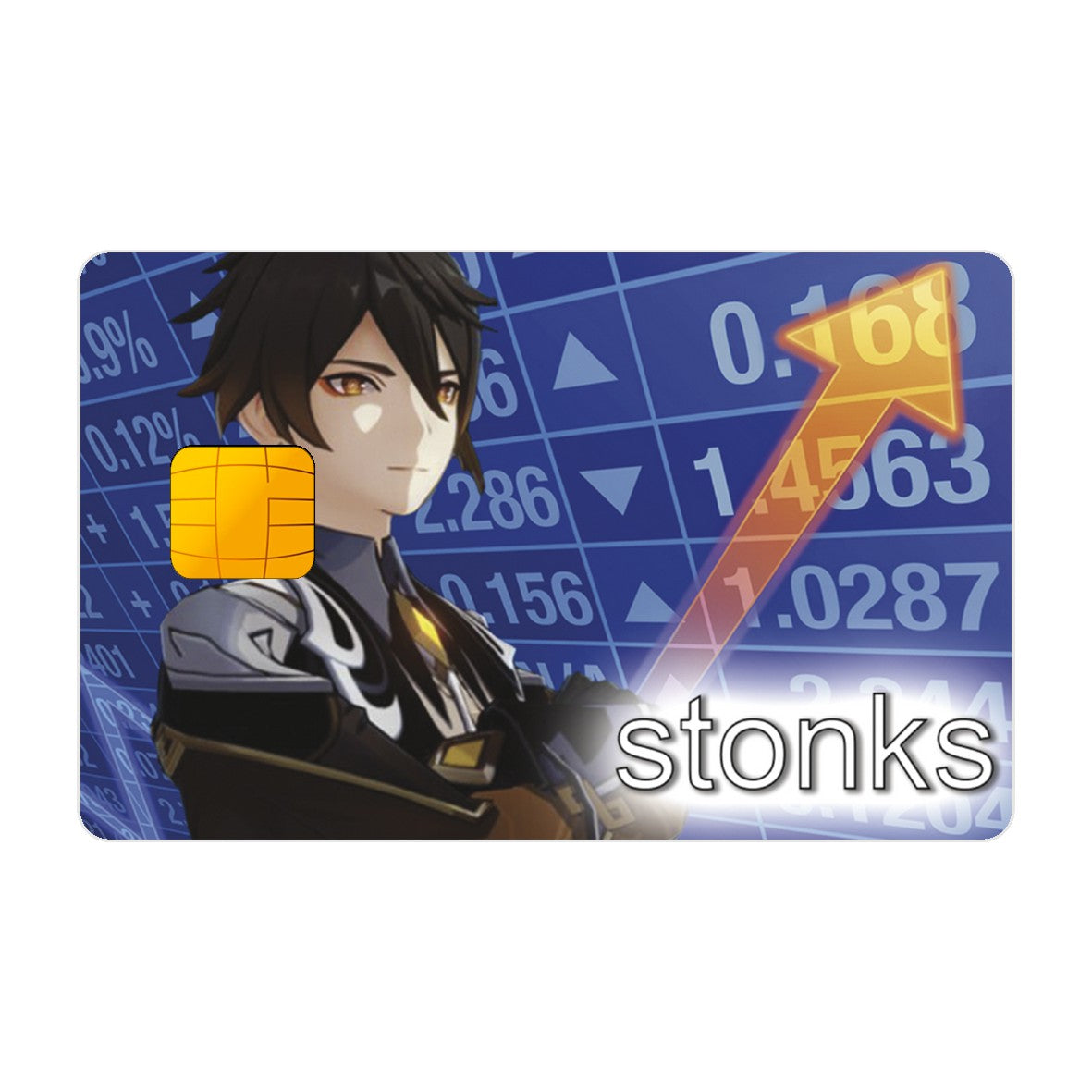 CAPACARD - Película Adesiva Para Cartão - Zhongli Stonks