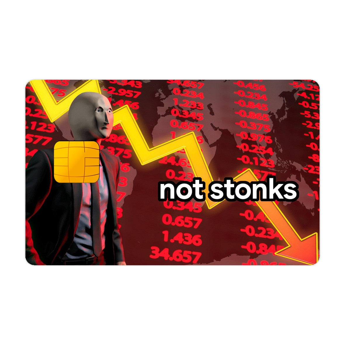 CAPACARD - Película Adesiva Para Cartão - Not Stonks