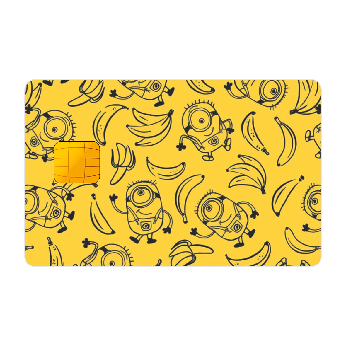 CAPACARD - Película Adesiva Para Cartão - Banana Minion