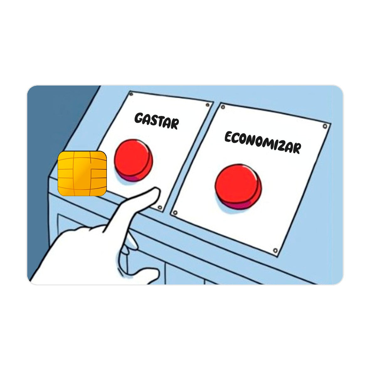 CAPACARD - Película Adesiva Para Cartão - Gastar Ou Economizar