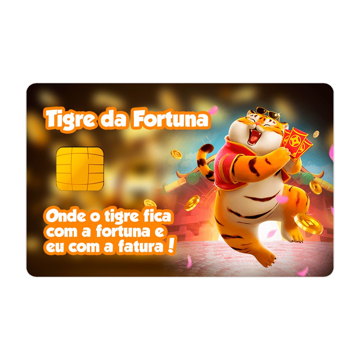 CAPACARD - Película Adesiva Para Cartão - Tigre Da Fortuna