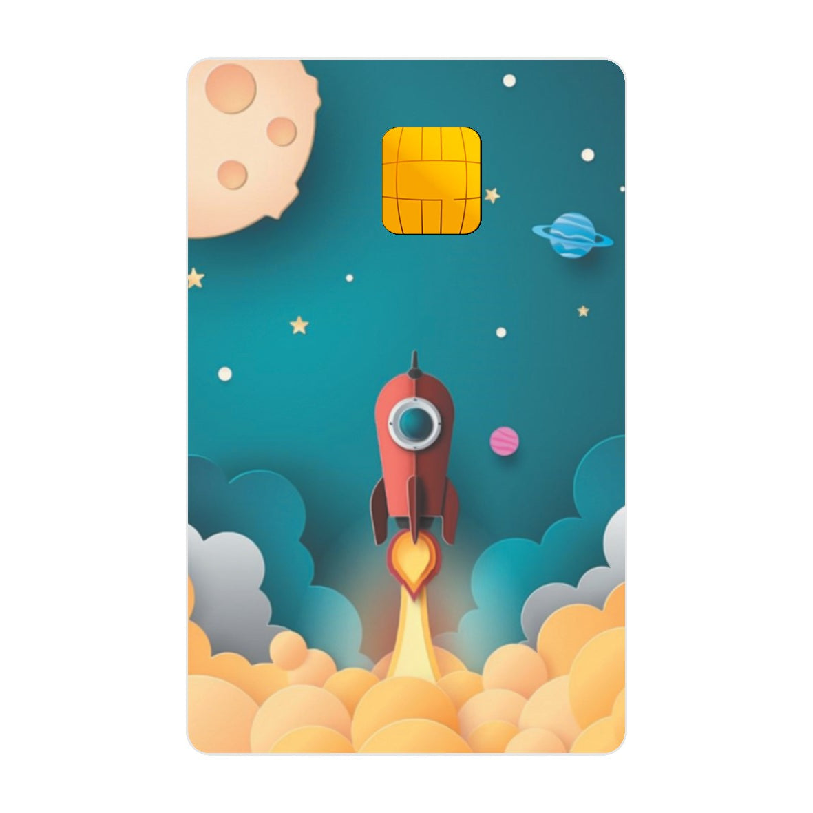 CAPACARD - Película Adesiva Para Cartão - Foguete