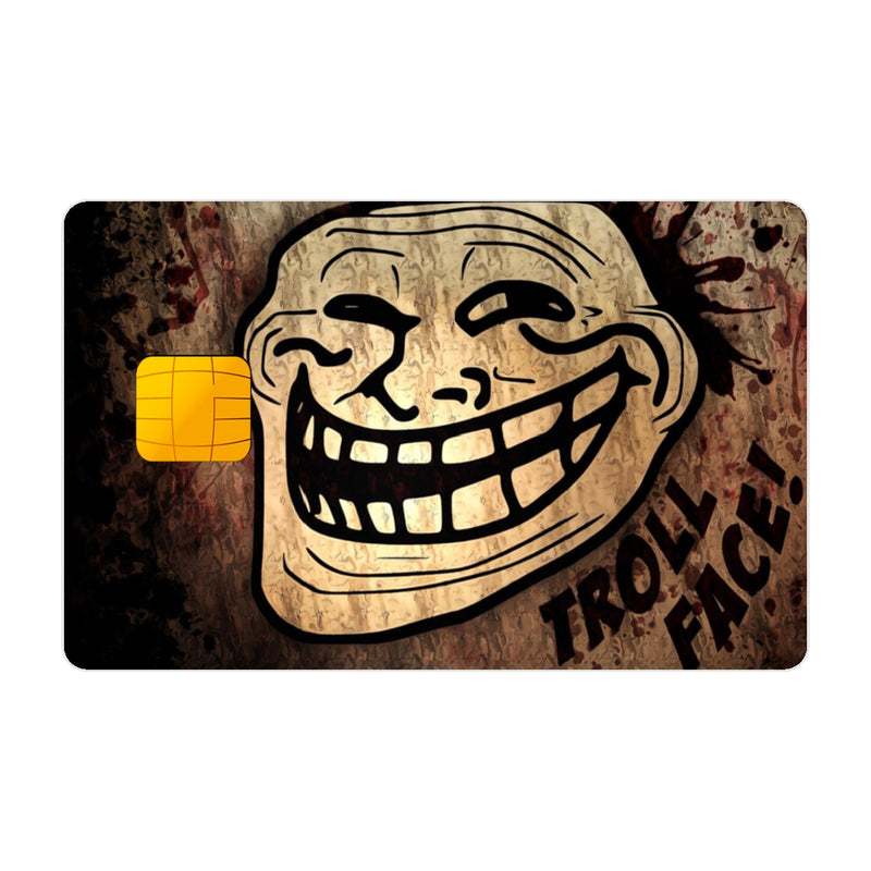 CAPACARD - Película Adesiva Para Cartão - Troll Face