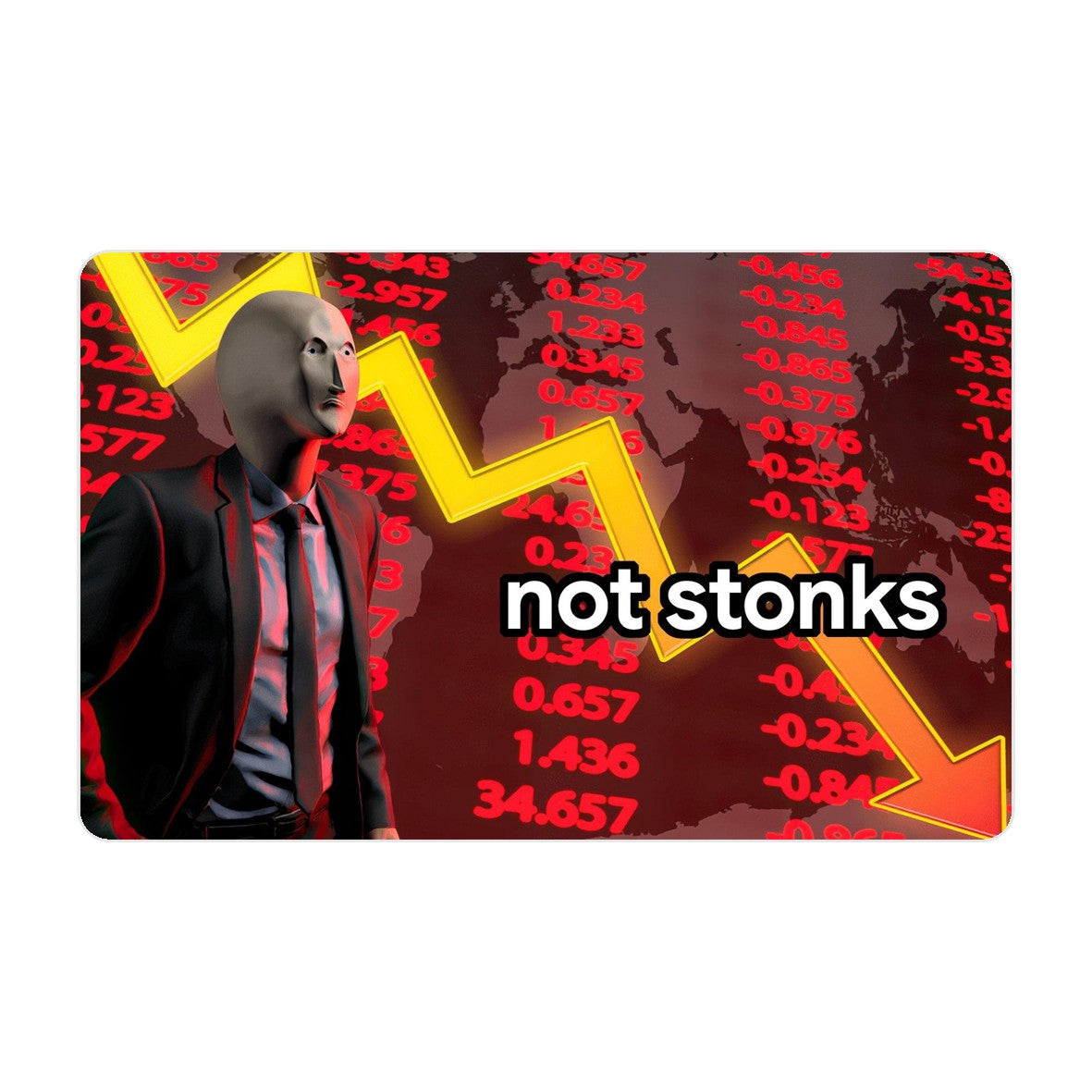 CAPACARD - Película Adesiva Para Cartão - Not Stonks