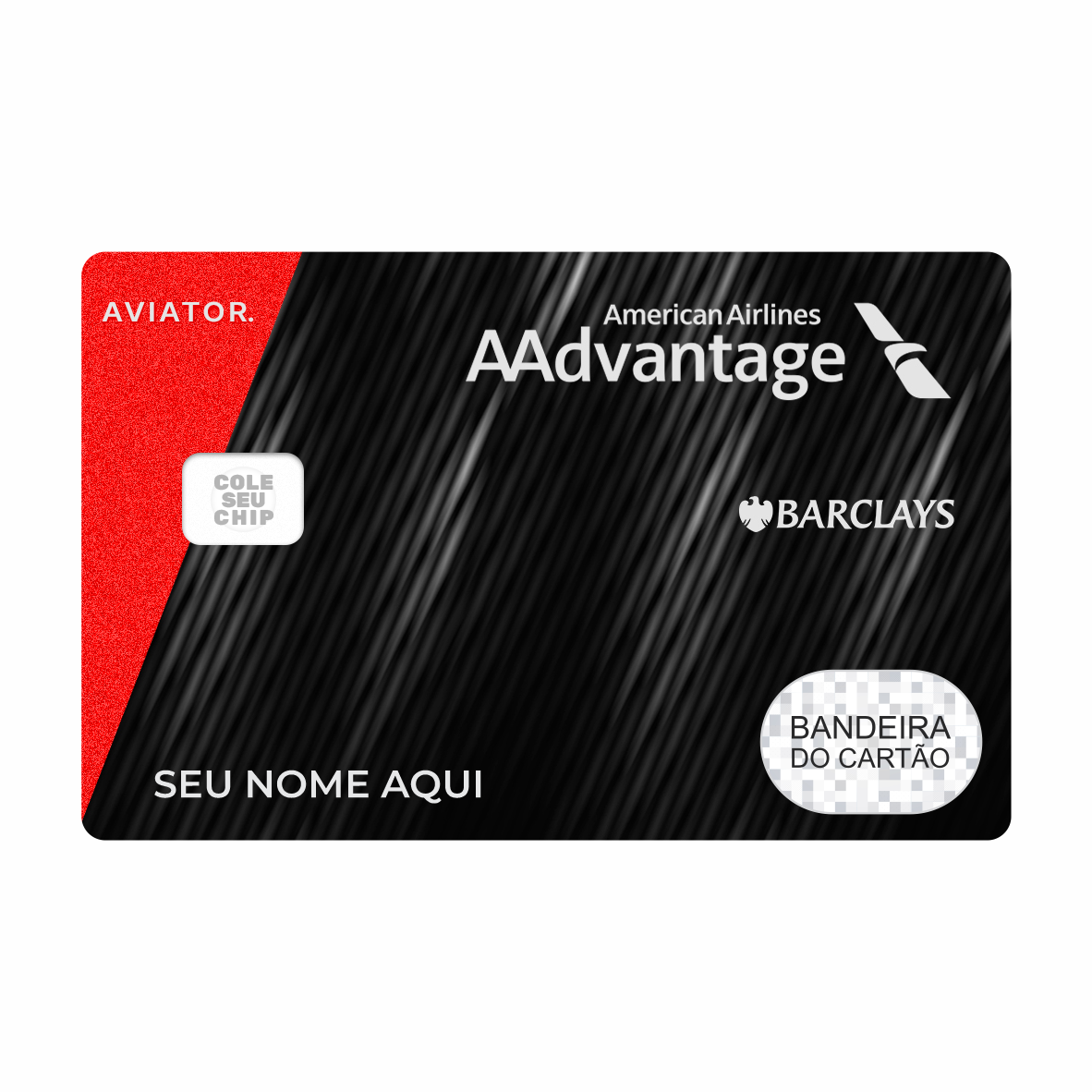 METACARD - Cartão De Plástico Com Impressão Digital UV - Aviator AAdvantage