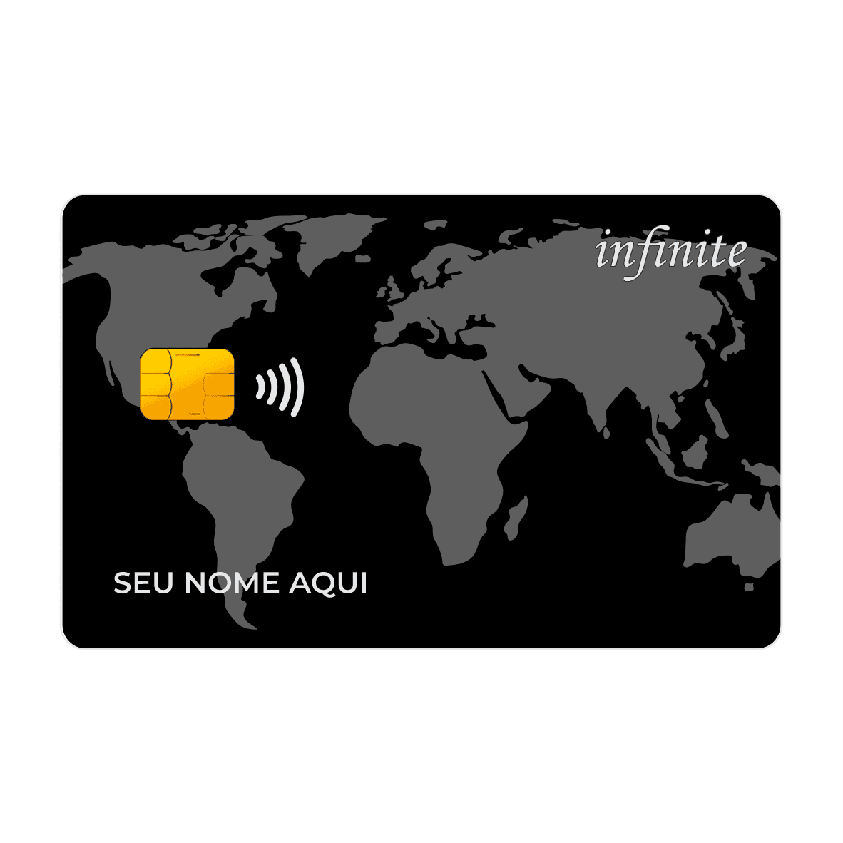 CAPACARD - Película Adesiva Para Cartão Frente e Verso - Infinite Map