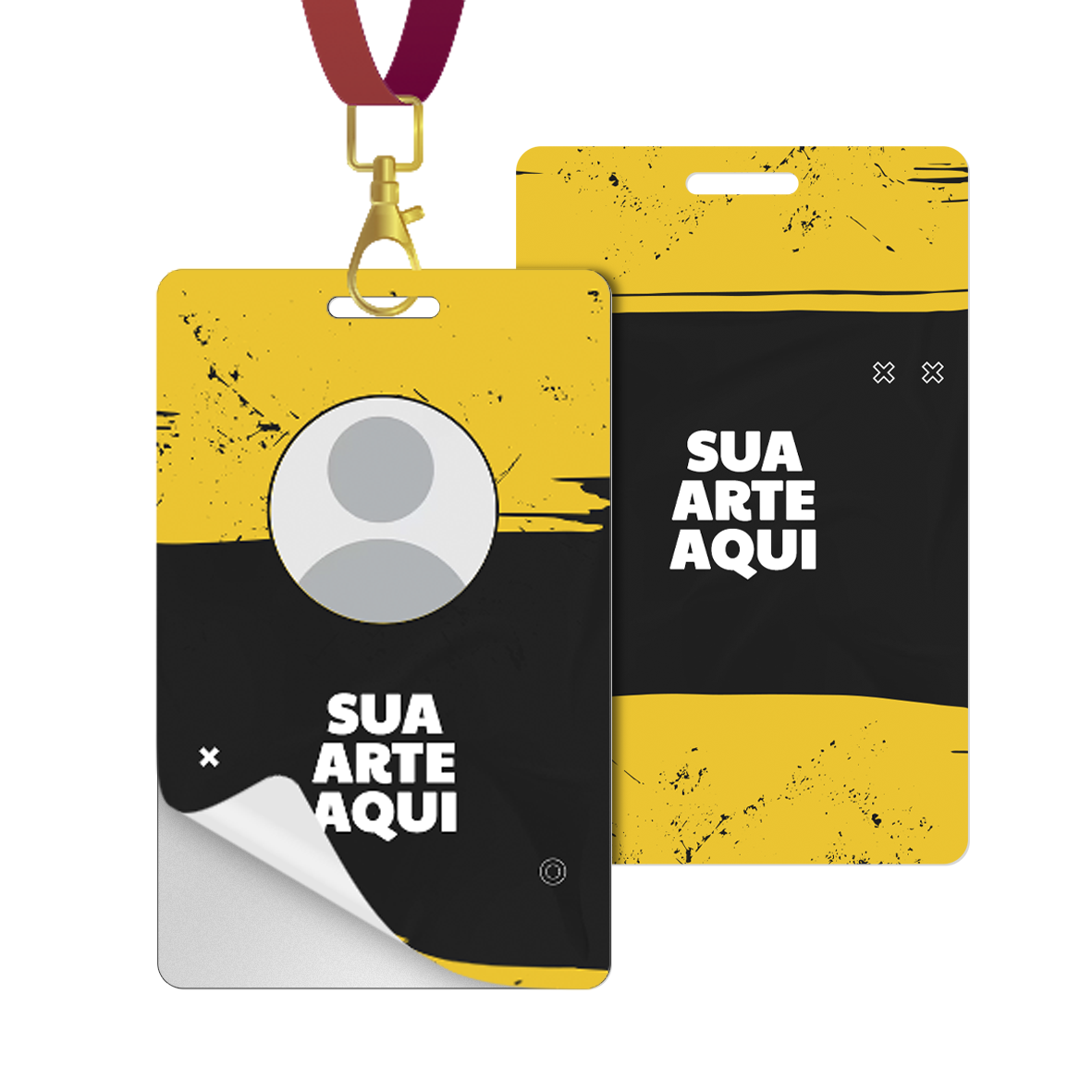 Crie Seu Crachá Em PVC Com Película Adesiva Personalizada