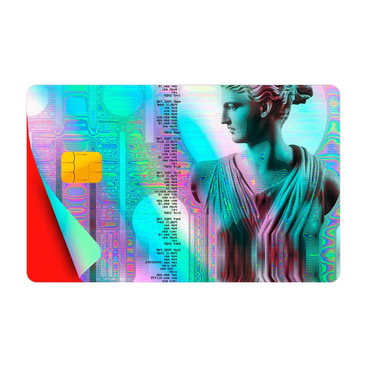 CAPACARD - Película Adesiva Holográfica para Cartão - Estátua