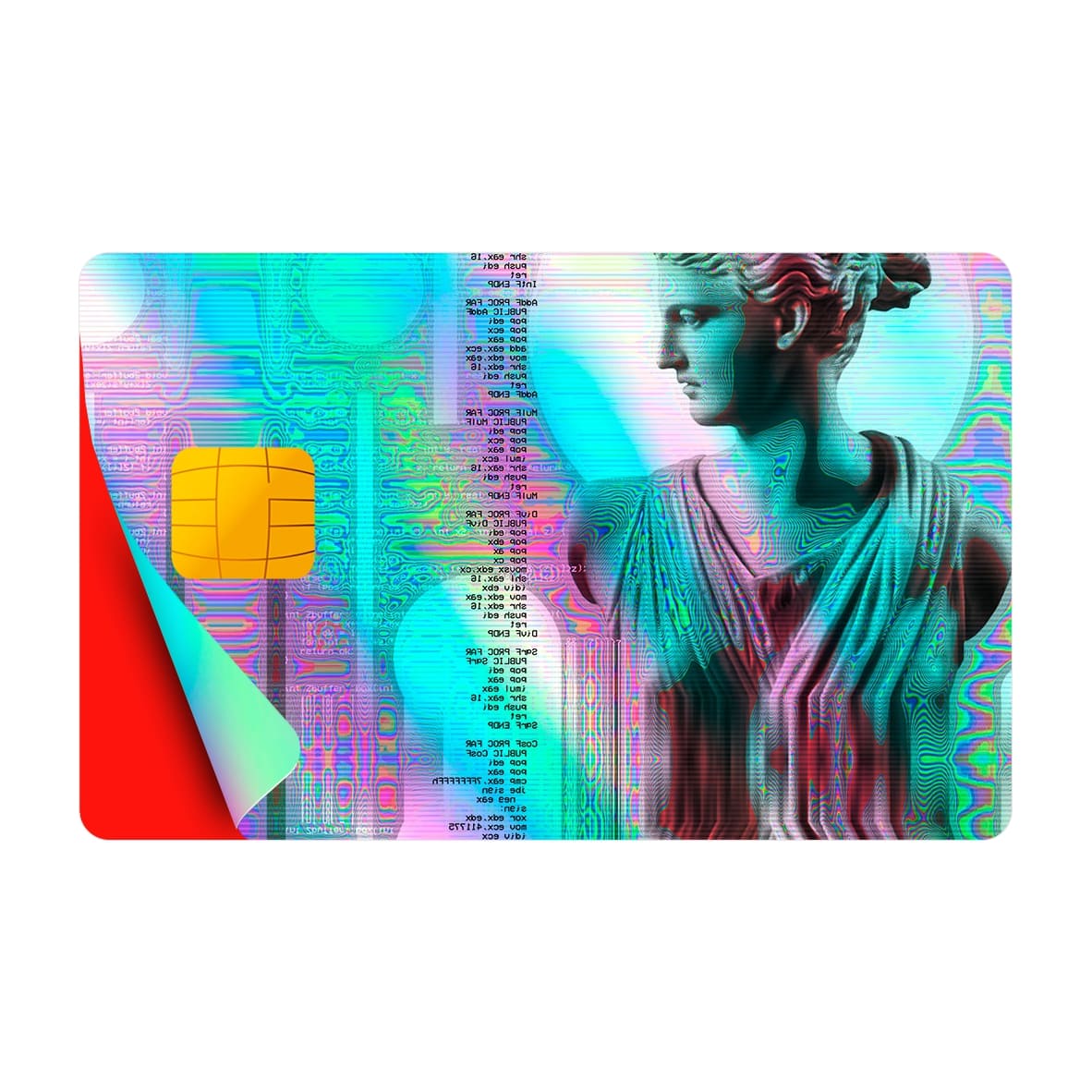 CAPACARD - Película Adesiva Holográfica para Cartão - Estátua