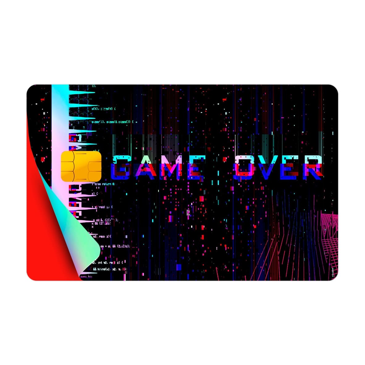 CAPACARD - Película Adesiva Holográfica para Cartão - Game Over