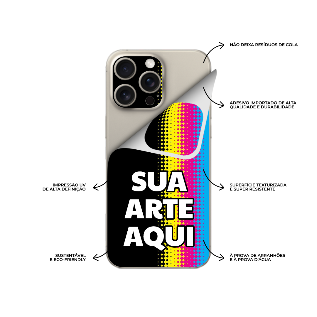 Crie Sua Película Adesiva Personalizável para Todos os Modelos iPhone