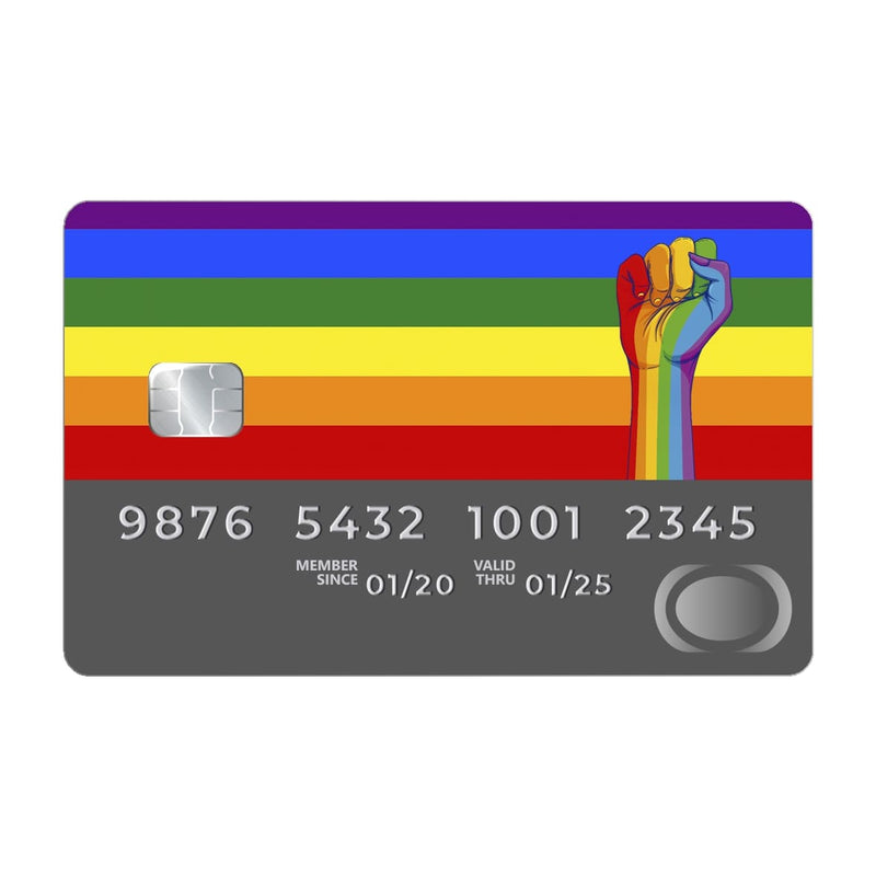 Meia CAPACARD LGBTQIA+ Punho Fundo Colorido - CAPACARD